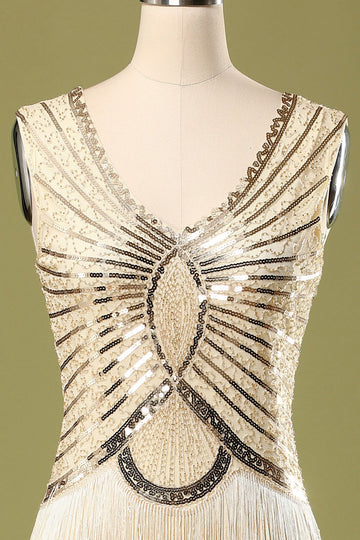 Sequin Glitter Fringe 1920s Dress